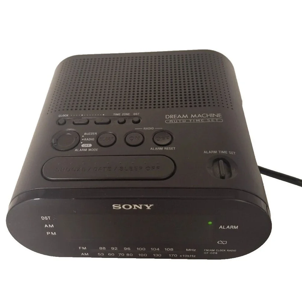 Sony Dream Machine Model ICF-C218 AM/FM Dual Alarm Clock Radio Tested & Works